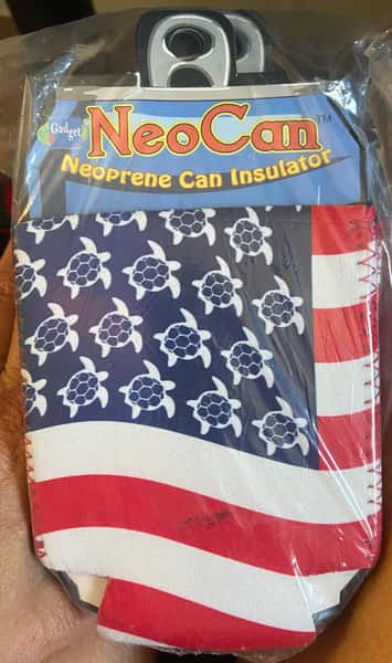 Koozie - Can Flag Turtle