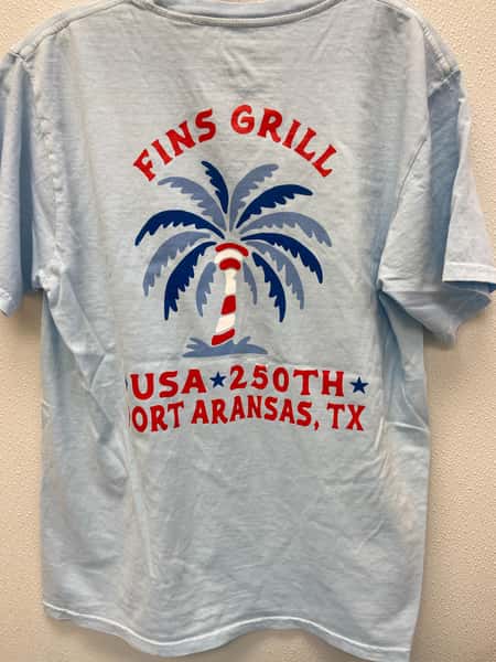 Shirts - SS 250th Palm - light blue