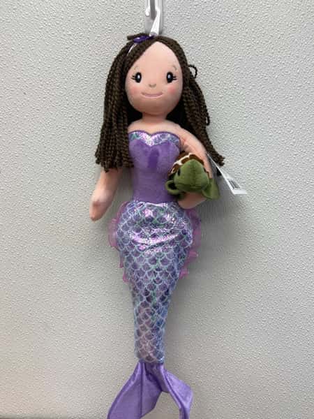 Plush - 17" Mermaid with Turtle