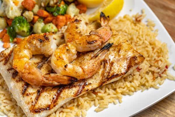 Grilled Fish And Shrimp Combo