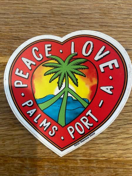 Stickers - Heart Peace Love Palms