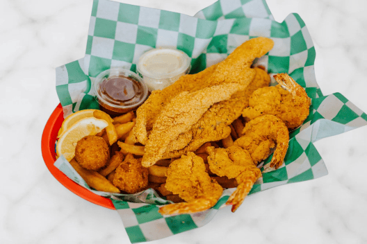 4 Jumbo Fried Shrimp 3 Piece Fish