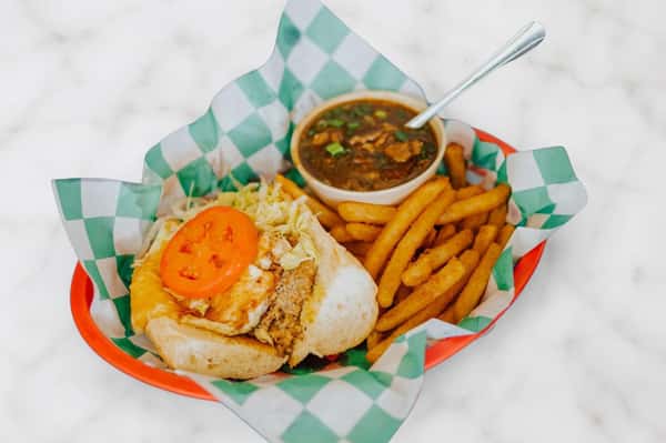 Grilled Boudin Po' Boy