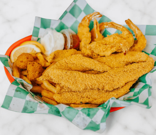 6 Jumbo Fried Shrimp 5 Piece Fish