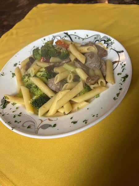 Grilled Chicken Sausage Florentine with Penne