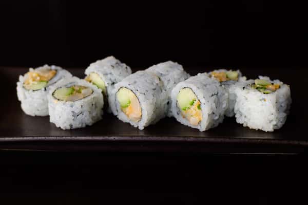 Scallop, Spicy Aioli, Tobiko, Tempura Roll