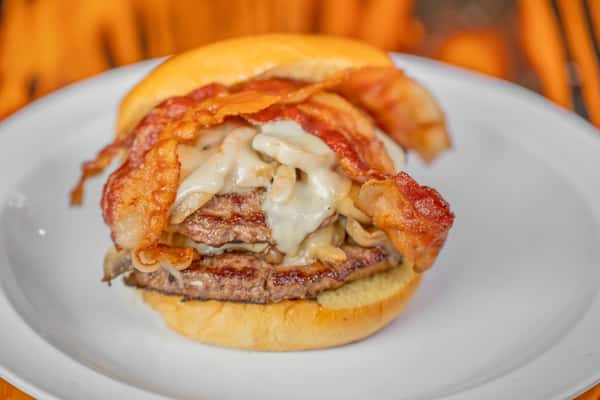 Bacon, Swiss & Mushroom Burger