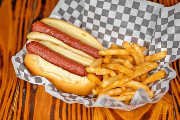 Two Hot Dog & Fries