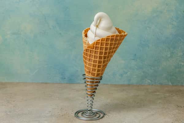 Ice cream in a custard waffle