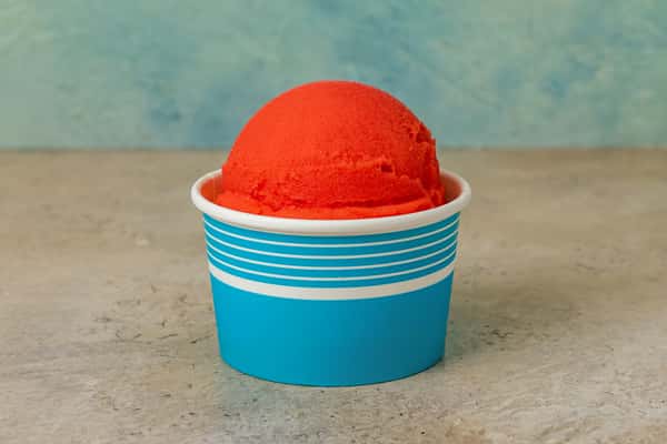 Red italian ice cream