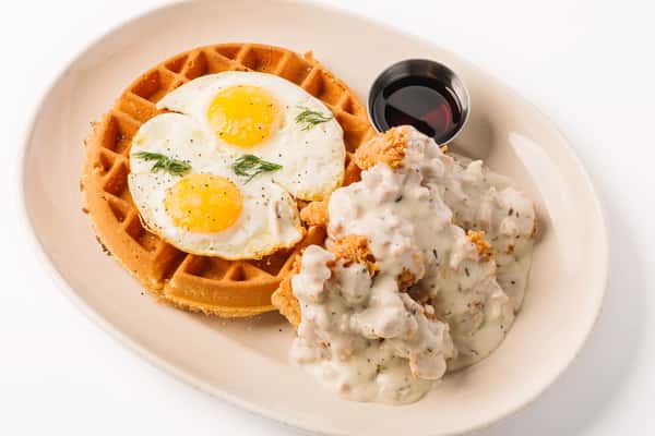 CHICKEN + WAFFLES