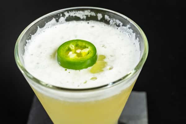 Close up of The Roast mixed drink