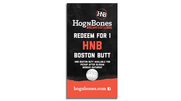 HNB Boston Butt Ticket