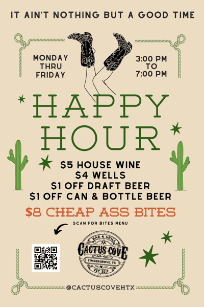 Get Happy Hour - Cactus Cove