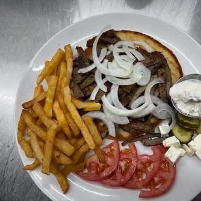 Gyros fries platter