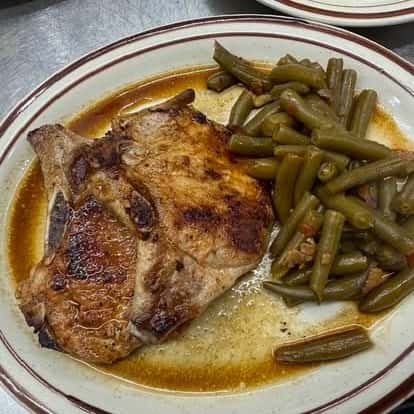 Pork chop green beans