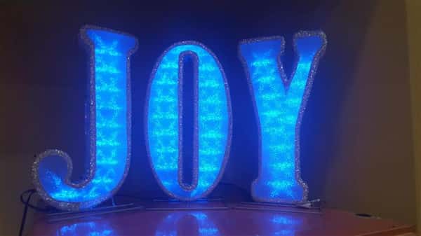 "JOY" Decoration sign