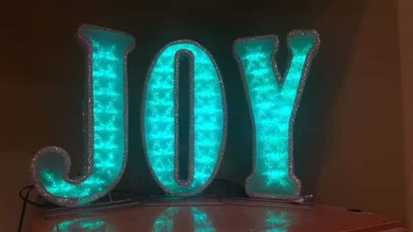 "JOY" Decoration sign