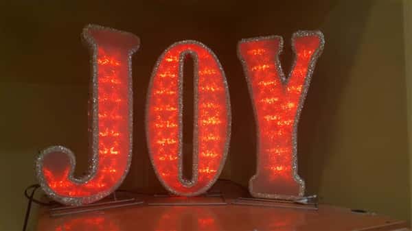 "JOY" Decoration sign