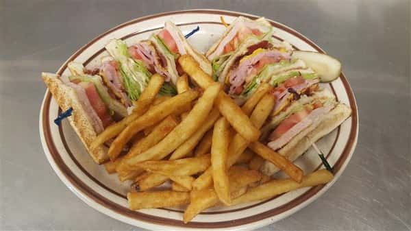 French fries served with sandwiches