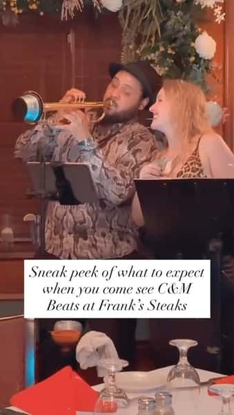 🎶 Live music is back at Frank’s! 🎶 

Today we’re spotlighting C&M Beats — a dynamic trumpet & vocal duo (@christian_marreromusic & @a_merry_mary) serving up jazz, soul, bossa nova, and more. Join us to hear them for these special summer sets: 

🗓 Sunday, July 13 at 12pm — Brunch with live music
🗓 Tuesday, July 15 at 7:30pm — Dinner & music date night

Step into our historic Rockville Centre location, enjoy an incredible meal, and let the music set the mood.

🍷Reservations recommended — call us at 516-536-1500 or book online at frankssteaks.com 

#frankssteaksrvc #FranksSteaks #longislandlivemusic #longislandjazz #livemusiclongisland #longislandthingstodo #livemusic #supportlivemusic #livejazz