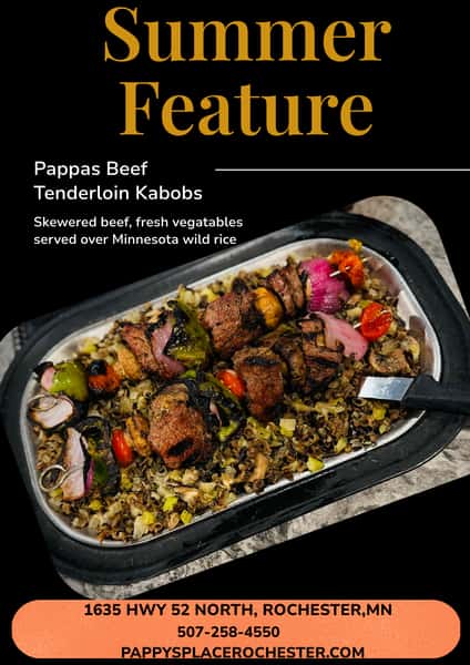 Pappas Tenderloin Beef Kabobs