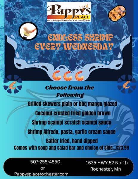Wednesday Shrimp "All Day" Endless