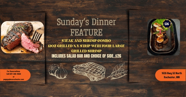 Sunday Steak & Shrimp Combo
