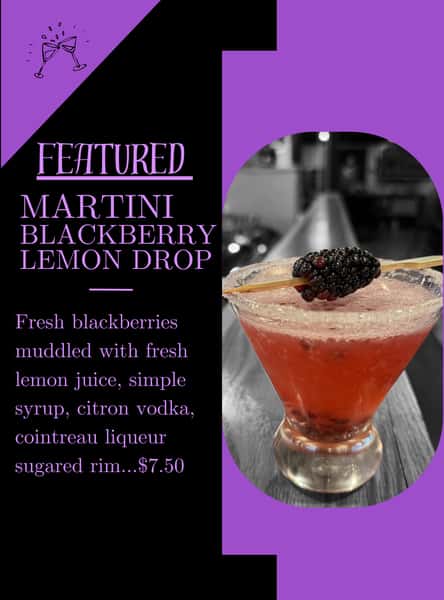 Blackberry Lemon Drop Martini