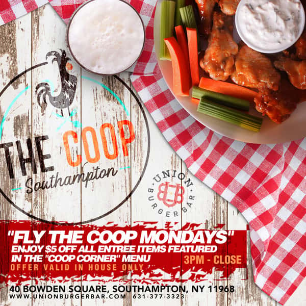 Fly The Coop Mondays, $5 off