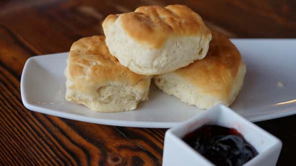 Five Warm Homemade Biscuits