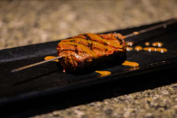 Single Steak Skewer - Menu - Four Twelve Project - A Wine & Dinery