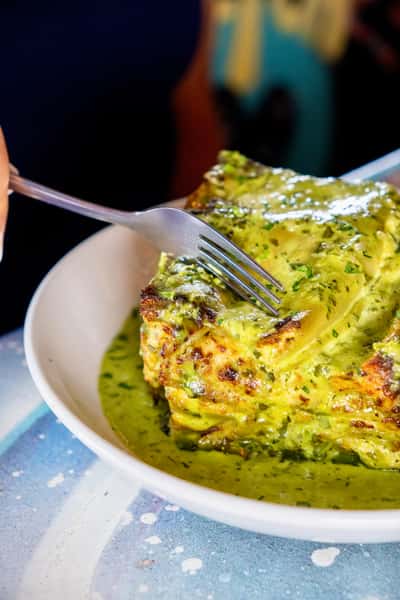 Mean Green Chicken Lasagna