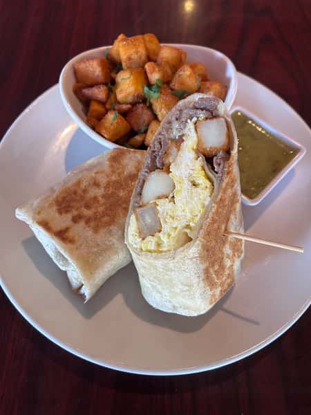 Chile Verde Steak & Egg Burrito