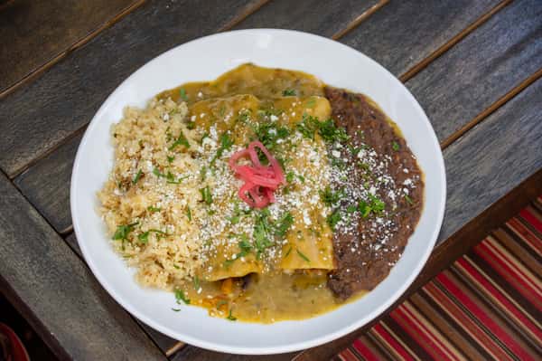 Hatch Green Chile Enchiladas