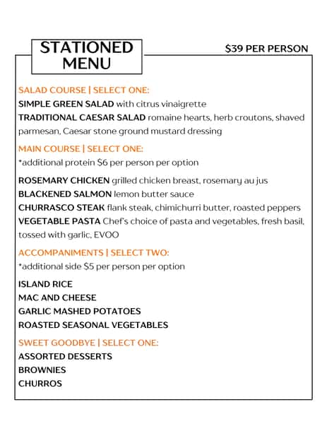Stationed Menu