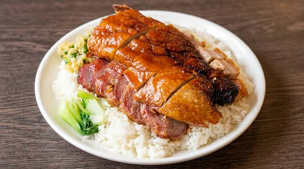 Roast duck and pork