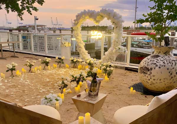 Weddings Miami Beach - Proposal Venue In Miami Beach - Waterfront Romantic Event Space Miami Beach - Pamplemousse On The Bay