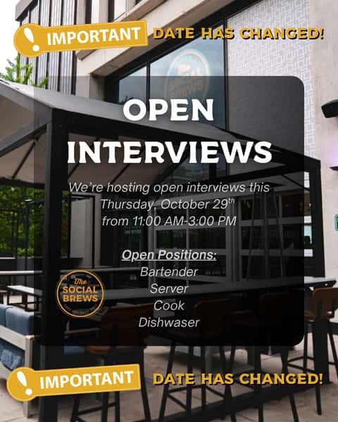 🚨The date has changed to Thursday, October 29th (originally was October 28th🚨
Interested in joining our team? We'd love to meet you! We're hosting open interviews this Thursday, October 29th, from 11 AM to 3 PM. Stop by, introduce yourself, and learn more about the opportunities we have available. We look forward to meeting some new faces!
Please share!
#nowhiring #metrodetroit #detroit #jobopenings #bartender