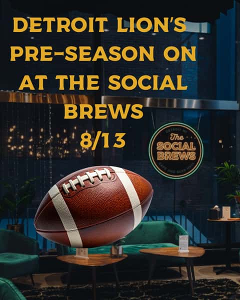 Need a place to watch this season's @detroitlions pre-season games!?⁠
⁠
We'll be playing the pre-season schedule with daily happy hour 3pm-7pm every day!