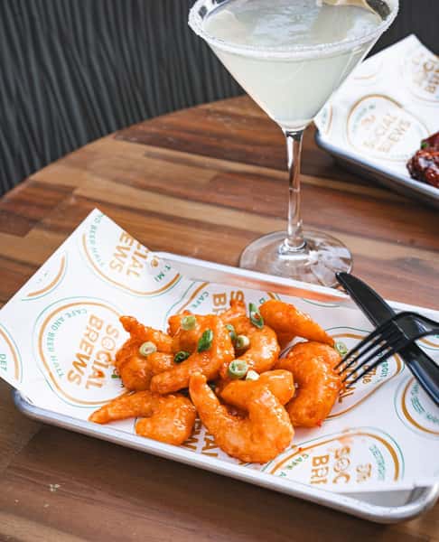 Bang Bang shrimp and Happy Hour on the patio. We're not mad about it. Starts at 3pm!