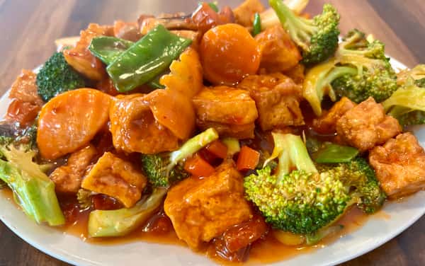 Bean Curd with Manchurian Sauce