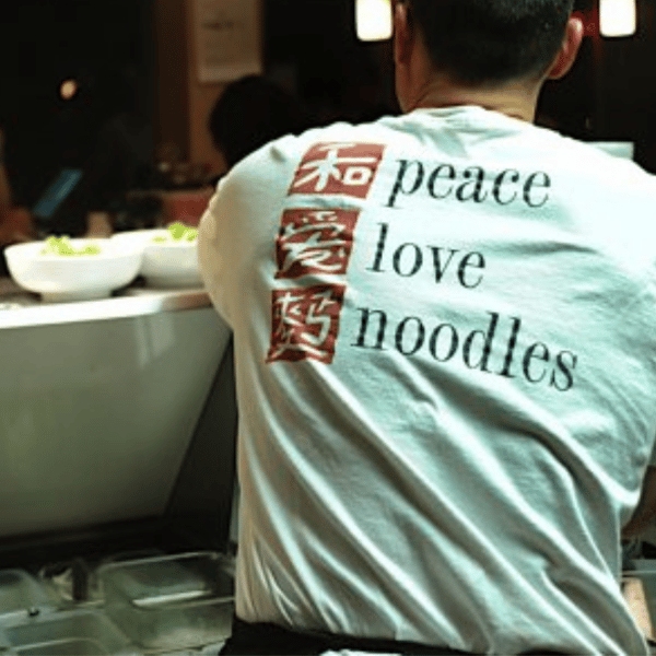 Doc Chey's Peace Love Noodles Shirt