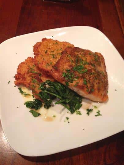 Chicken cutlet with spinach