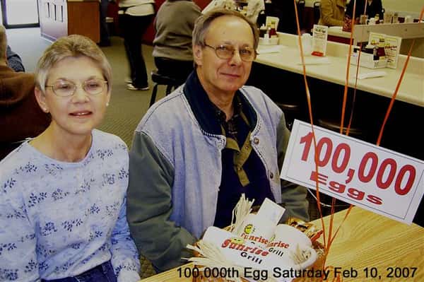 Eggs with date
