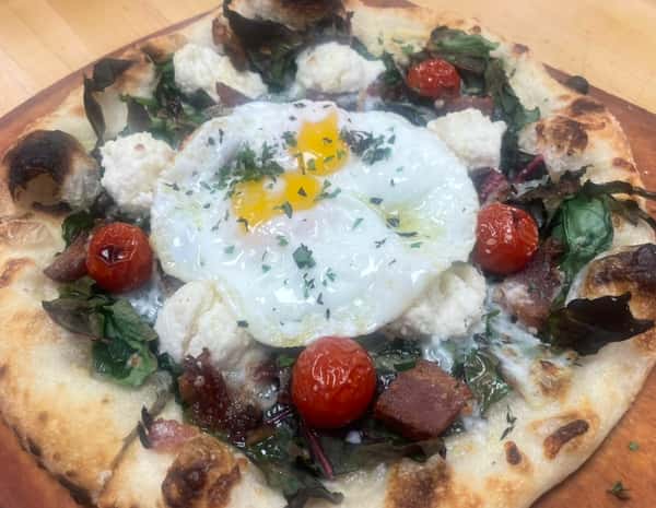 Greens, Bacon and Eggs