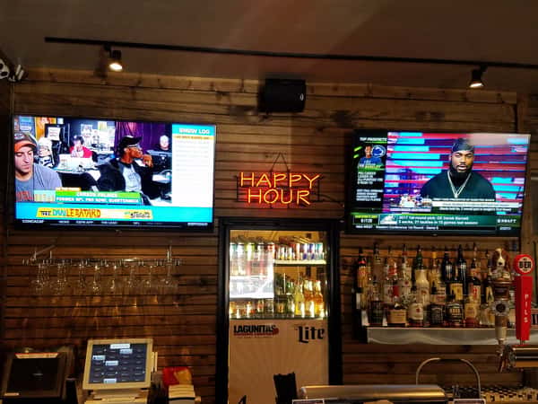 bar and tvs