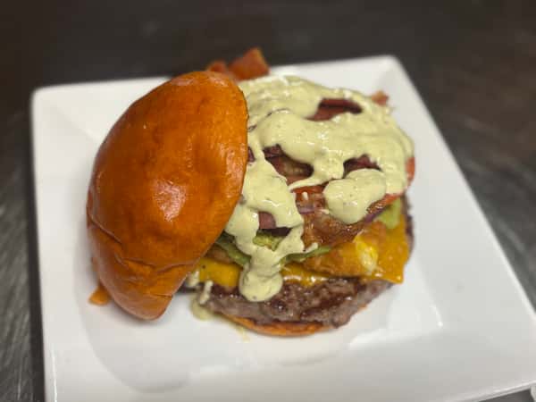 Sweet Corn Fritter Cali Burger