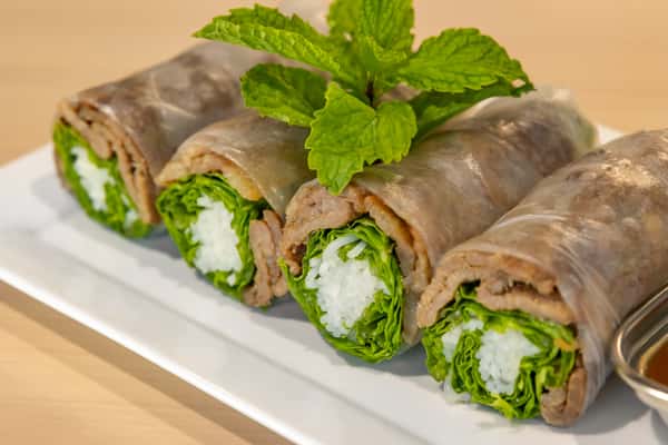 2. Fresh Spring Rolls with BBQ Pork