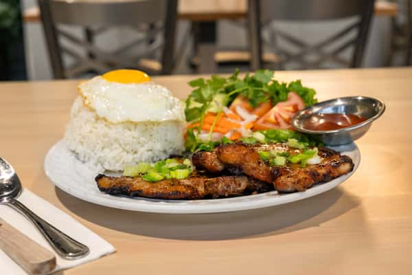 5. Grilled Pork Chop with Rice - Cơm Sườn Nướng